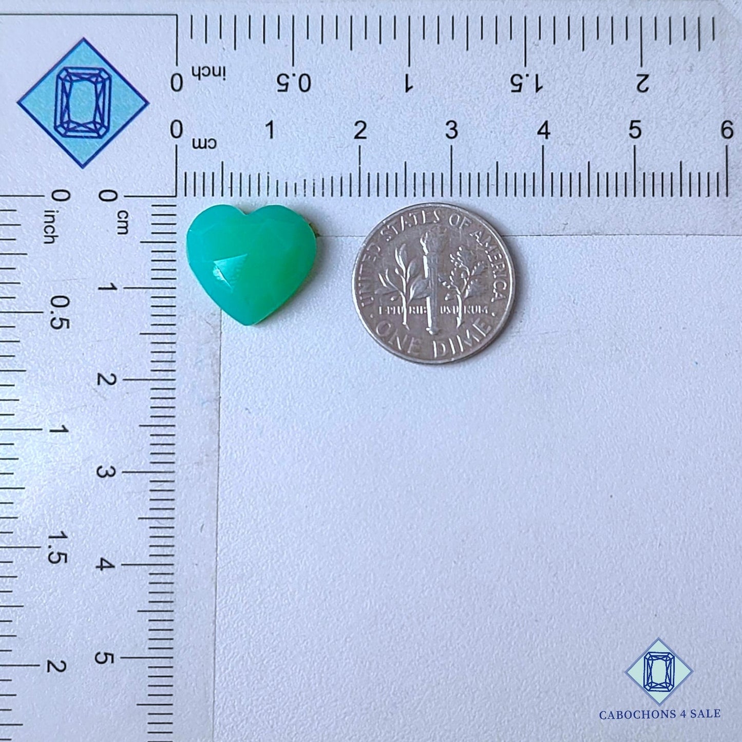 Natural Green Chalcedony Gemstone  Heart Carvings 13*13*6mm from Turkey  available for sale