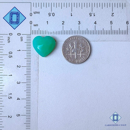 Natural Green Chalcedony Gemstone  Heart Carvings 13*13*6mm from Turkey  available for sale