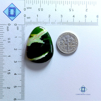 Green Chrome Calcite-pear-Cabochons