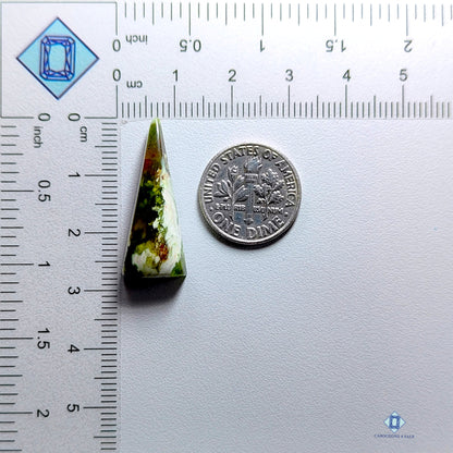 Green Chrome Calcite-trangle-Cabochons