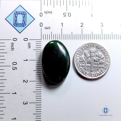 Green Chrome Calcite-Oval-Cabochons