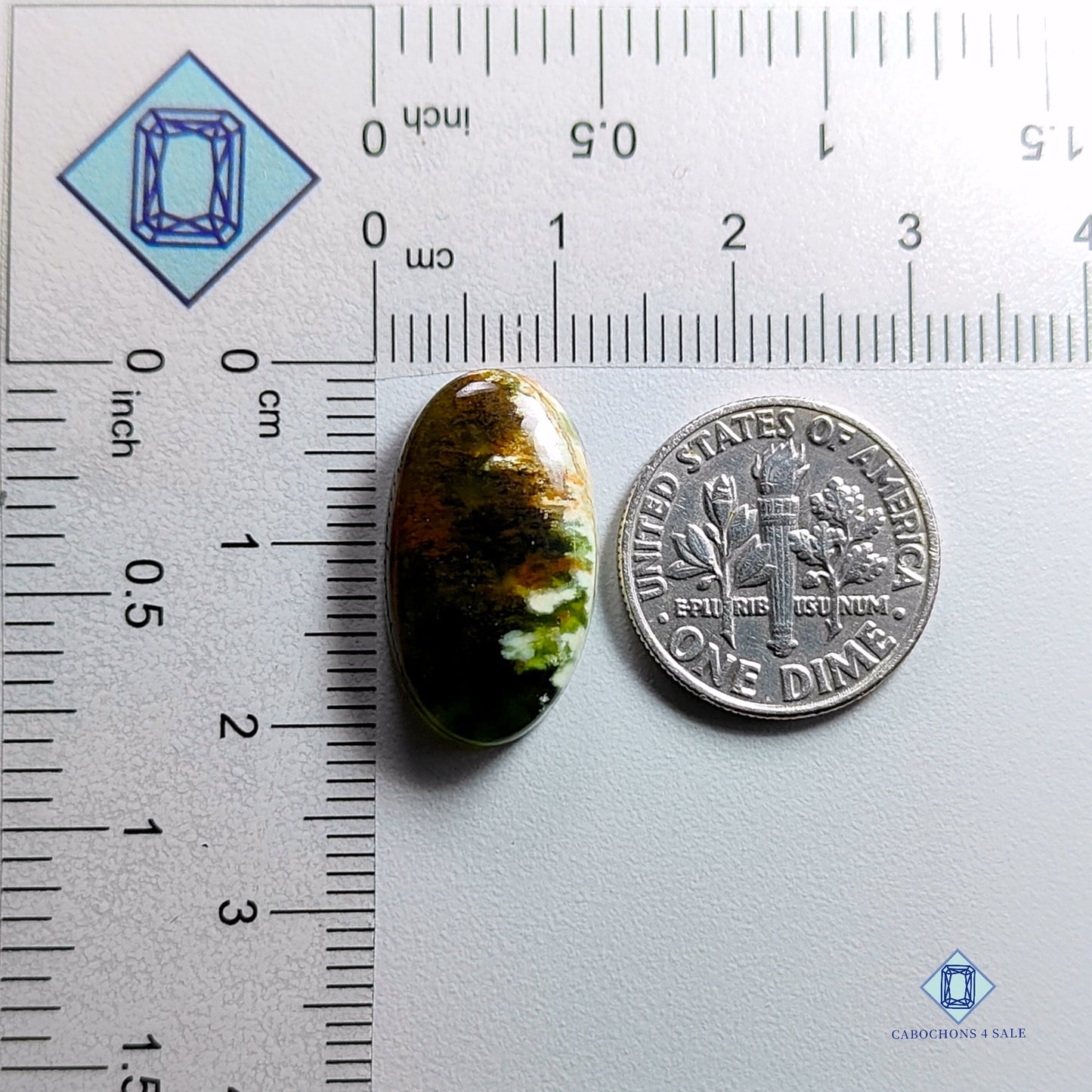 Green Chrome Calcite-Oval-Cabochons