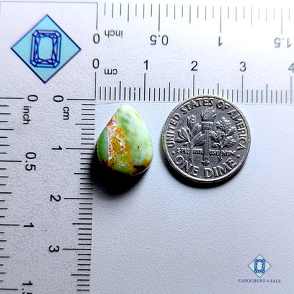 Green Chrome Calcite-Pear-Cabochons