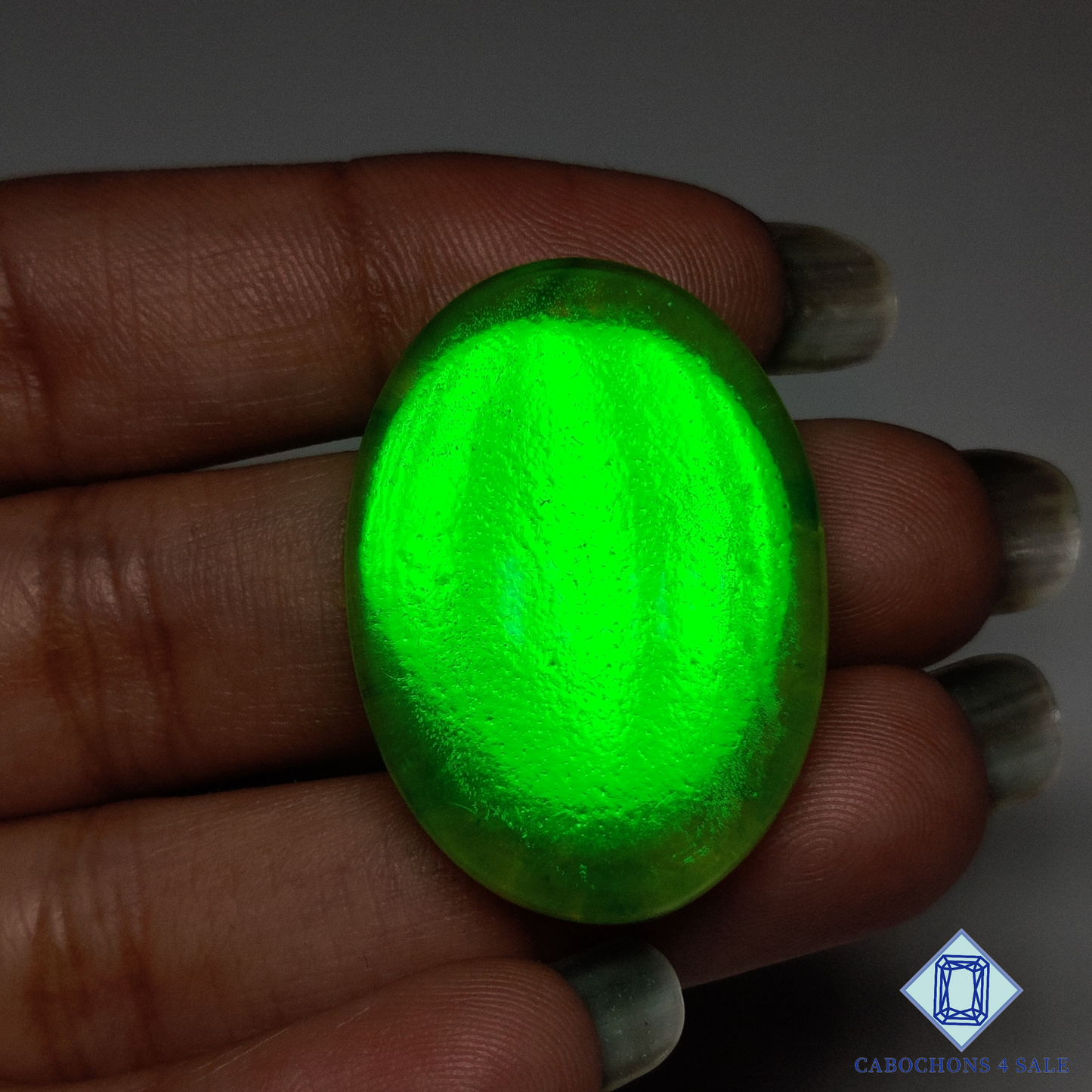 Green Coated Labradorite Doublet