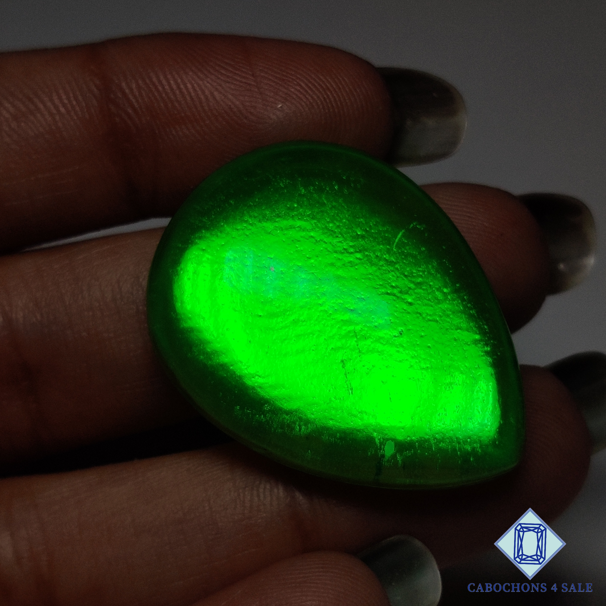 Green Coated Labradorite Doublet
