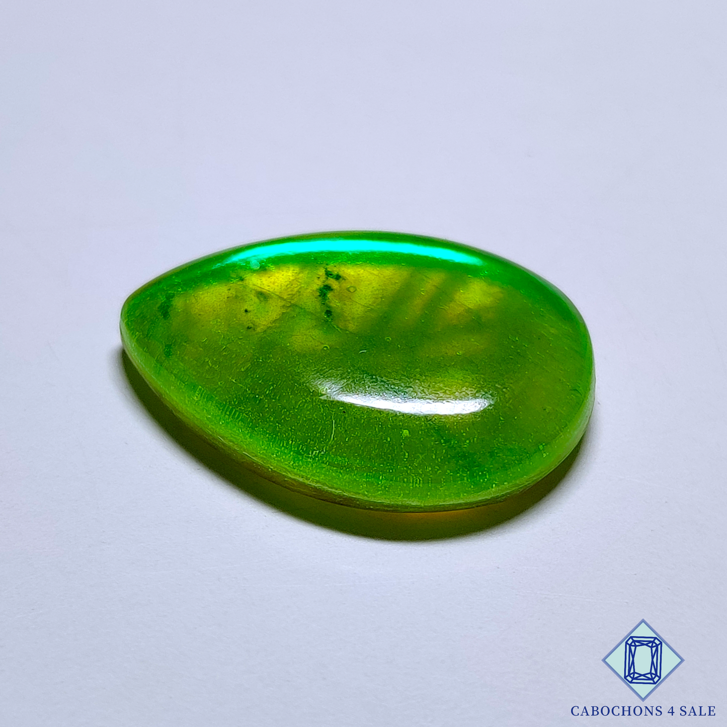 Green Coated Labradorite Doublet