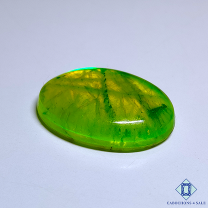 Green Coated Labradorite Doublet