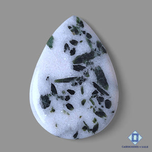 Natural Green Dot Tourmaline Gemstone  Oval Cabochons 40*29*4mm from Brazil  available for sale