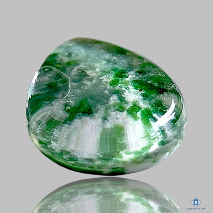 Green Dot +  Crystal Quartz Doublets Pear Doublets