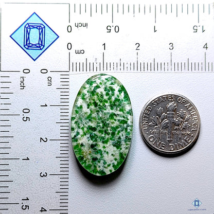 Green Dot +  Crystal Quartz Doublets Oval Doublets