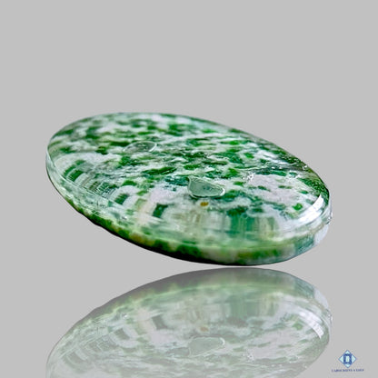 Green Dot +  Crystal Quartz Doublets Oval Doublets