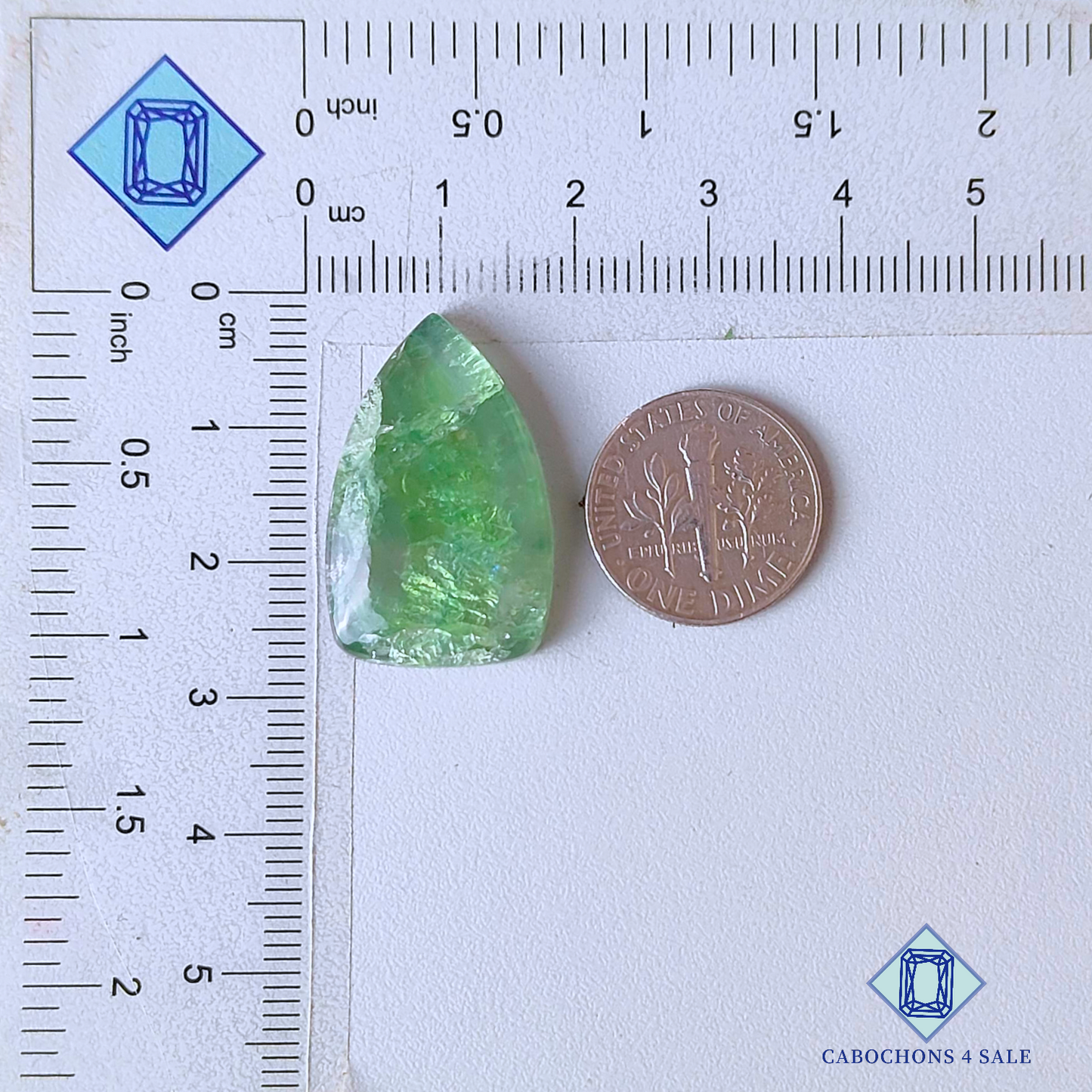 Green Fluorite Fancy Cabochons