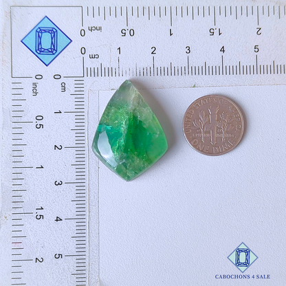 Green Fluorite Fancy Cabochons