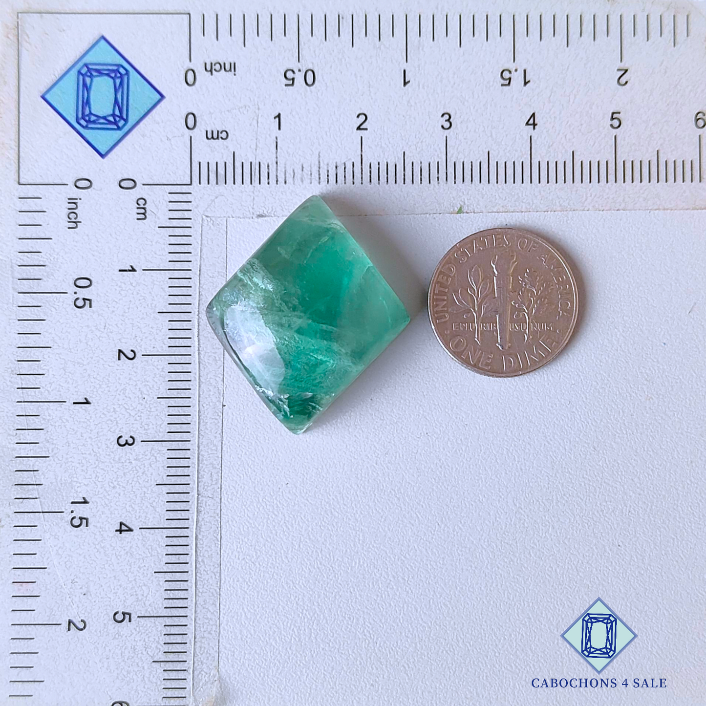 Green Fluorite Fancy Cabochons