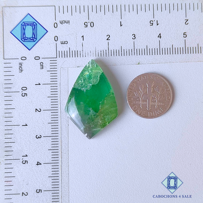 Green Fluorite Fancy Cabochons
