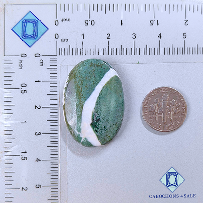 Green Zebra Jasper Oval Cabochons 34*23*6mm