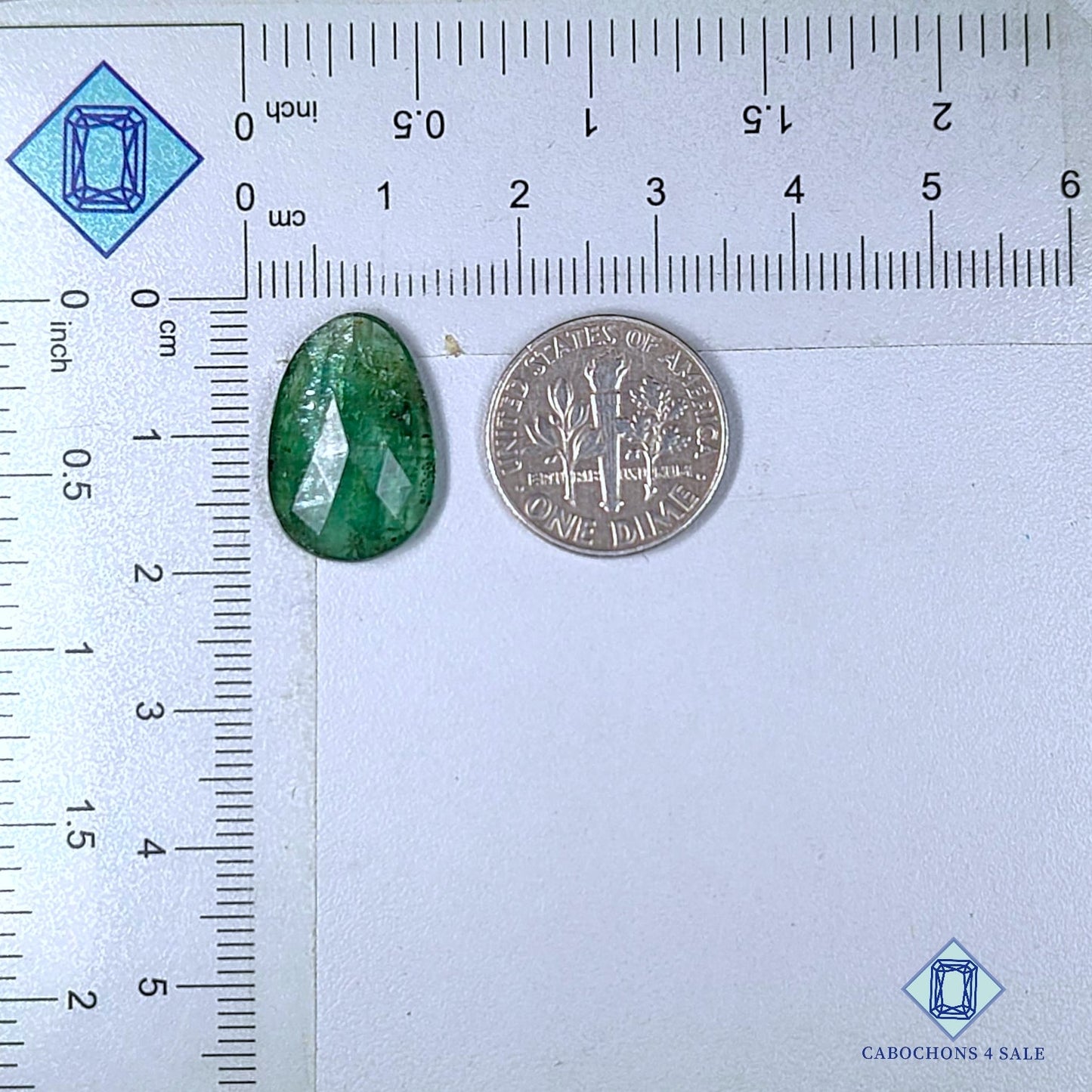 Natural Green Kyanite Gemstone  Oval Rose Cut 18*12*4mm from Brazil available for sale