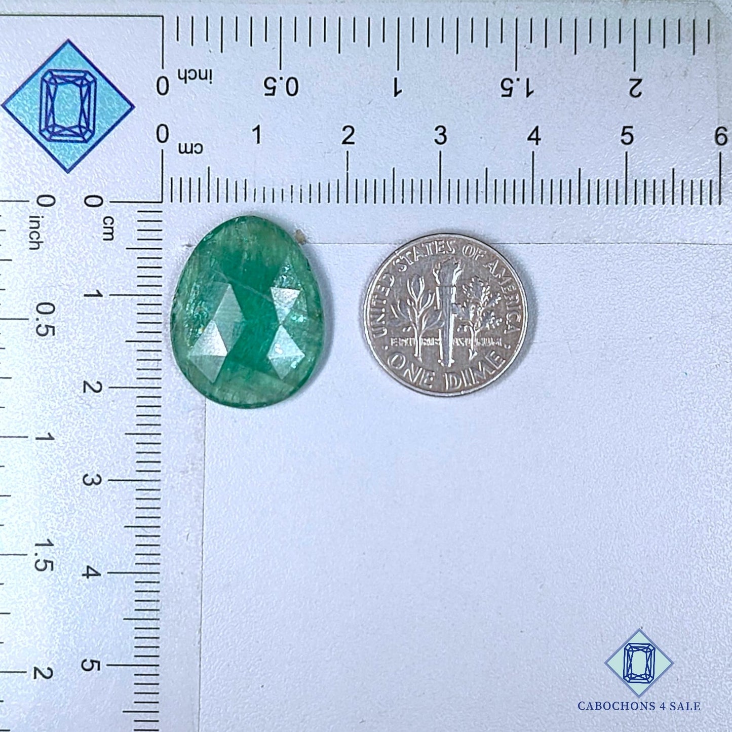 Natural Green Kyanite Gemstone  Oval Rose Cut 21*16*4mm from Brazil available for sale