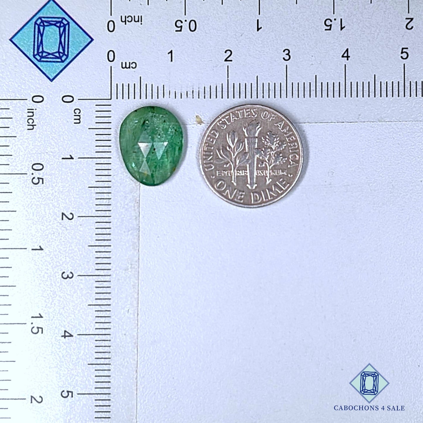 Natural Green Kyanite Gemstone  Oval Rose Cut 14*11*4mm from Brazil available for sale