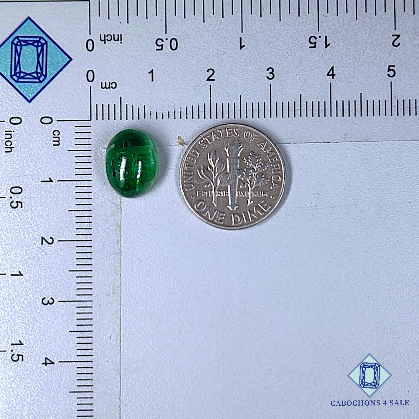 Natural Green Kyanite Gemstone  Oval Cabochons 11*9*5mm from Brazil available for sale