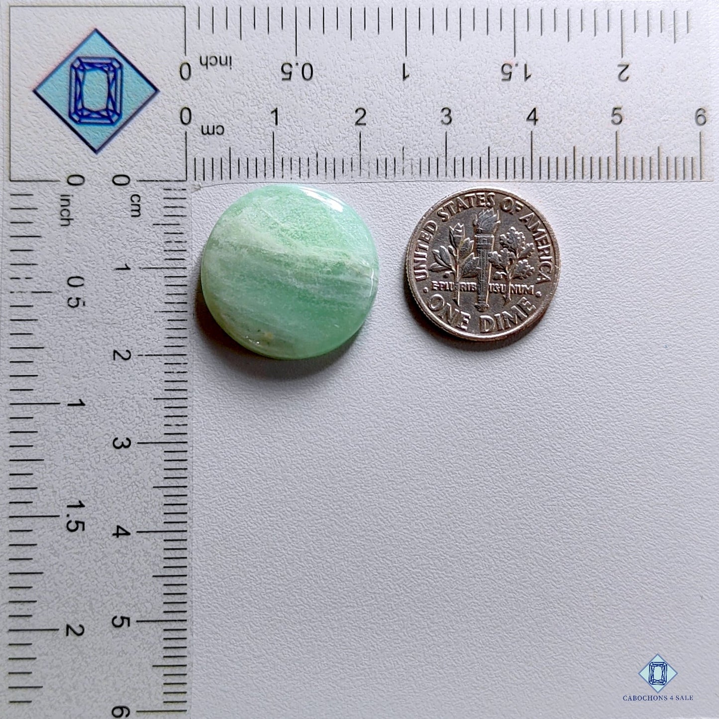 Green Moonstone Round Cabochons