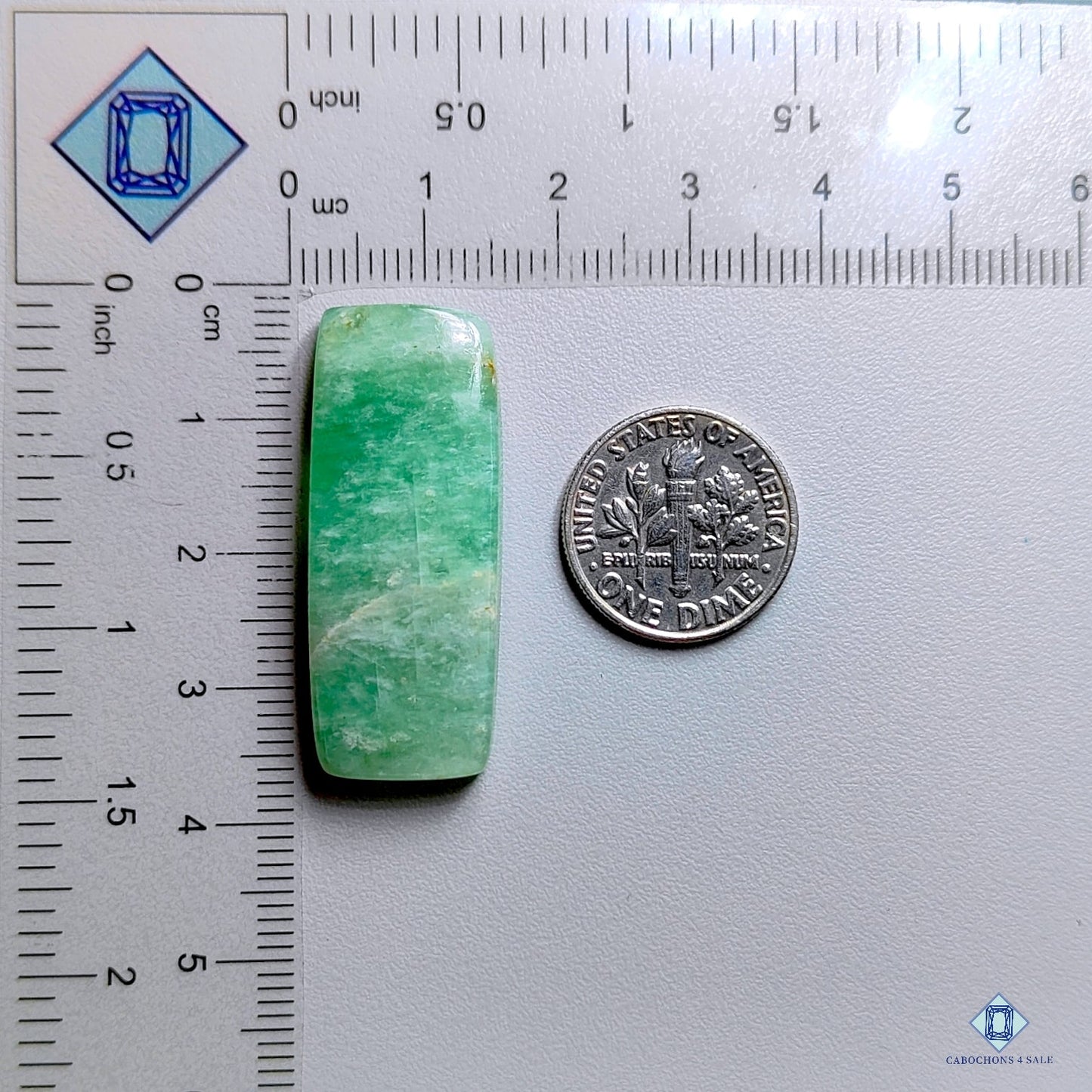 Green Moonstone Rectangle Cabochons