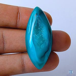 Green Onyx Marquise Druzy 45x19x9mm