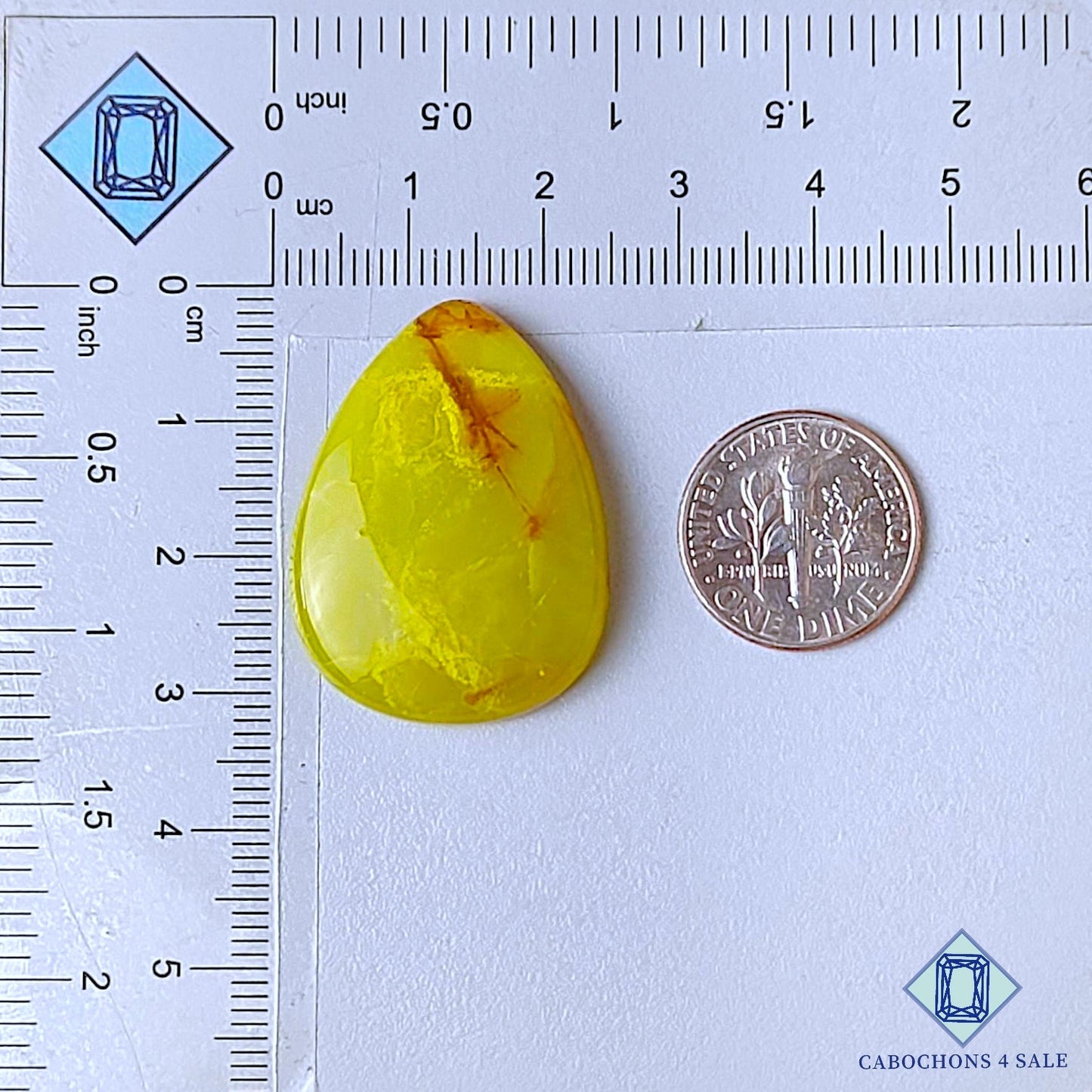 Natural Green Opal Gemstone Pear Cabochons 31*23*6mm from Madagascar available for sale