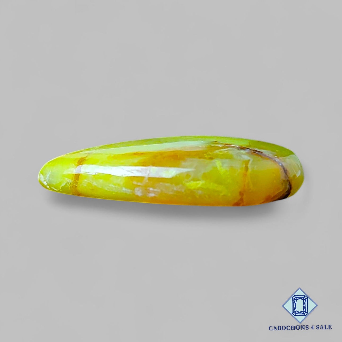 Natural Green Opal Gemstone Pear Cabochons 27*21*5mm from Madagascar available for sale