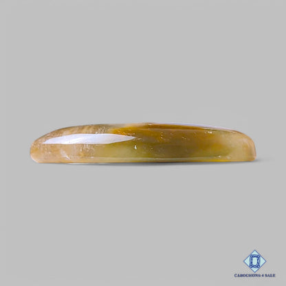 Natural Green Rutile Quartz Gemstone Oval Cabochons 37*23*7mm from Brazil available for sale