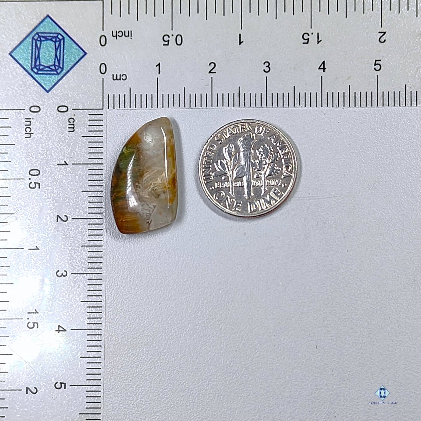 Green Rutile Cacoxenite Fancy Cabochons