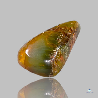 Green Rutile Cacoxenite Pear Cabochons