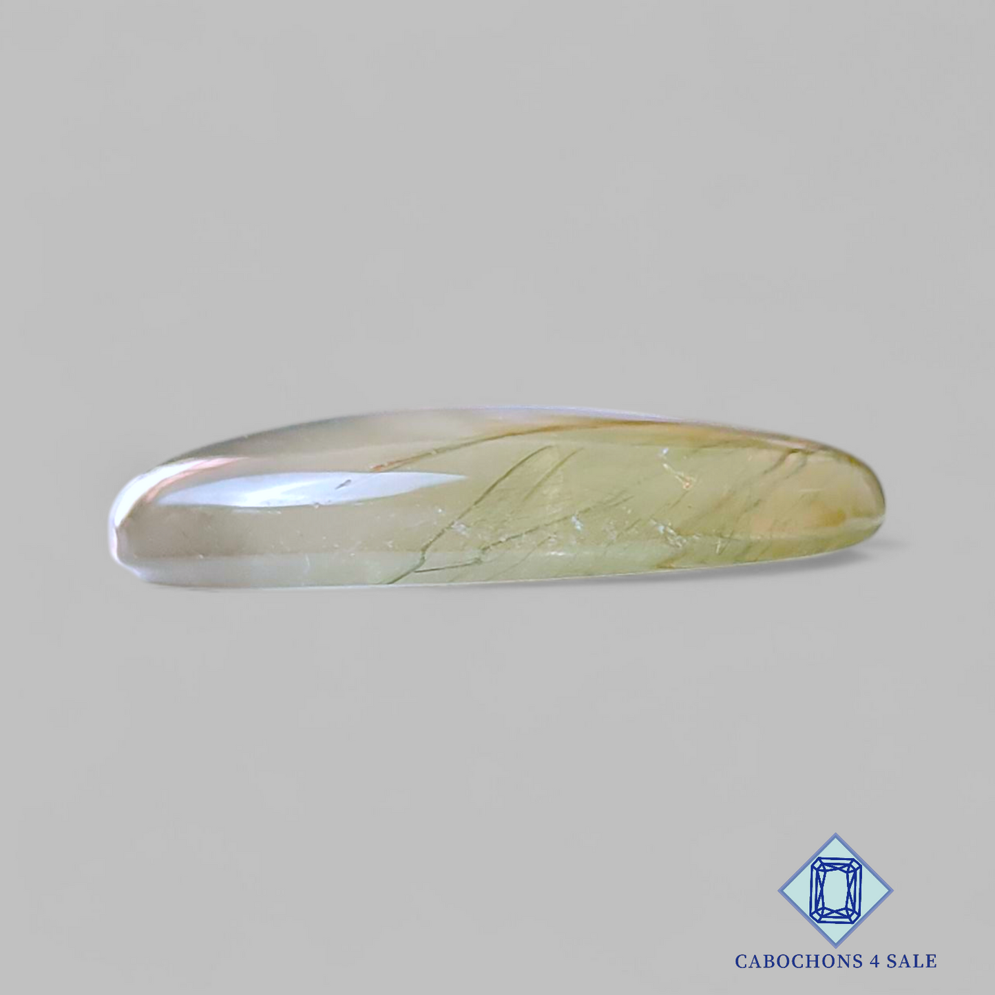 Green Rutile Quartz Oval Cabochons