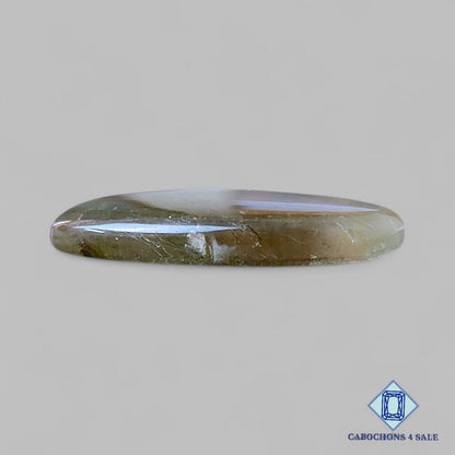 Natural Green Rutile Quartz Gemstone  Oval Cabochons 35*25*5mm from Brazil available for sale