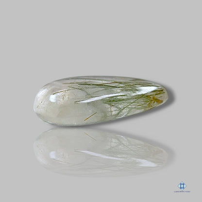 Green Rutile Quartz Pear Cabochons