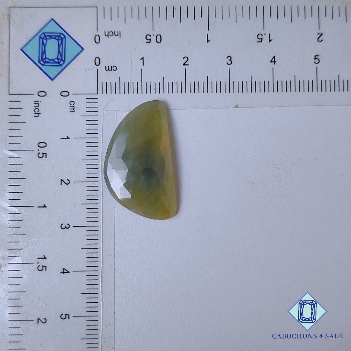 Natural Green Sapphire Gemstone  Fancy Rose Cut 27*5*3mm from Myanmar available for sale