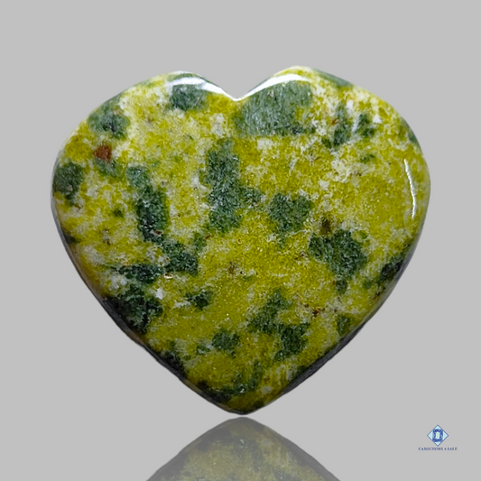 Green Serpentine-c4sw1606-Heart-Green-Cabochons