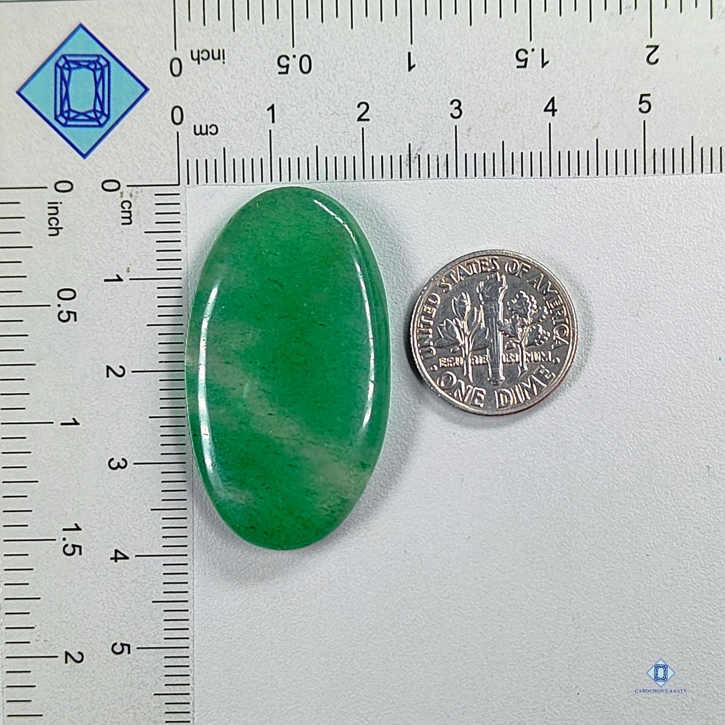 Green Strawberry Oval Cabochons