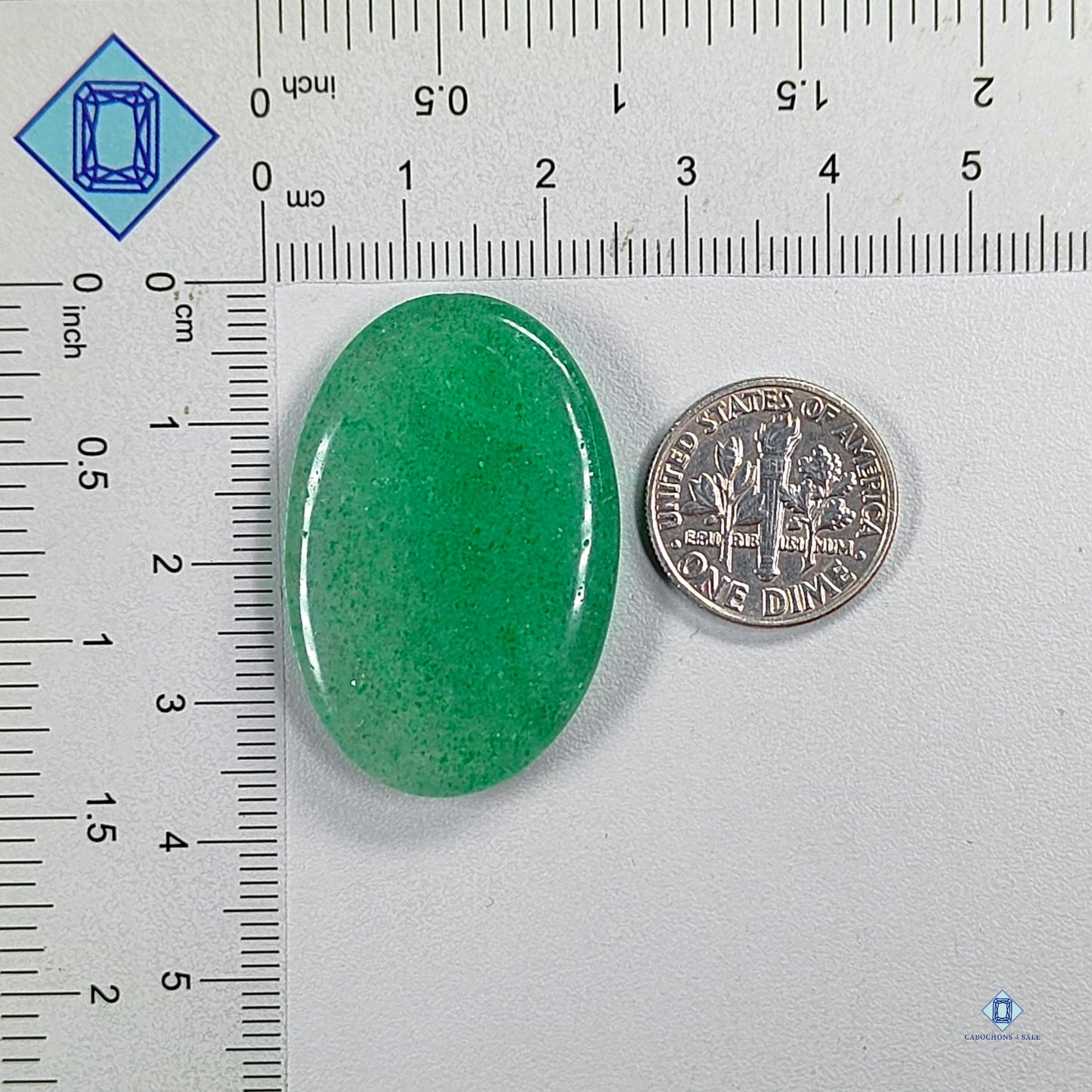 Green Strawberry Oval Cabochons