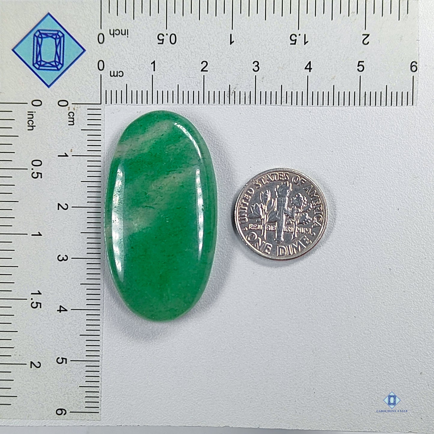 Green Strawberry Oval Cabochons