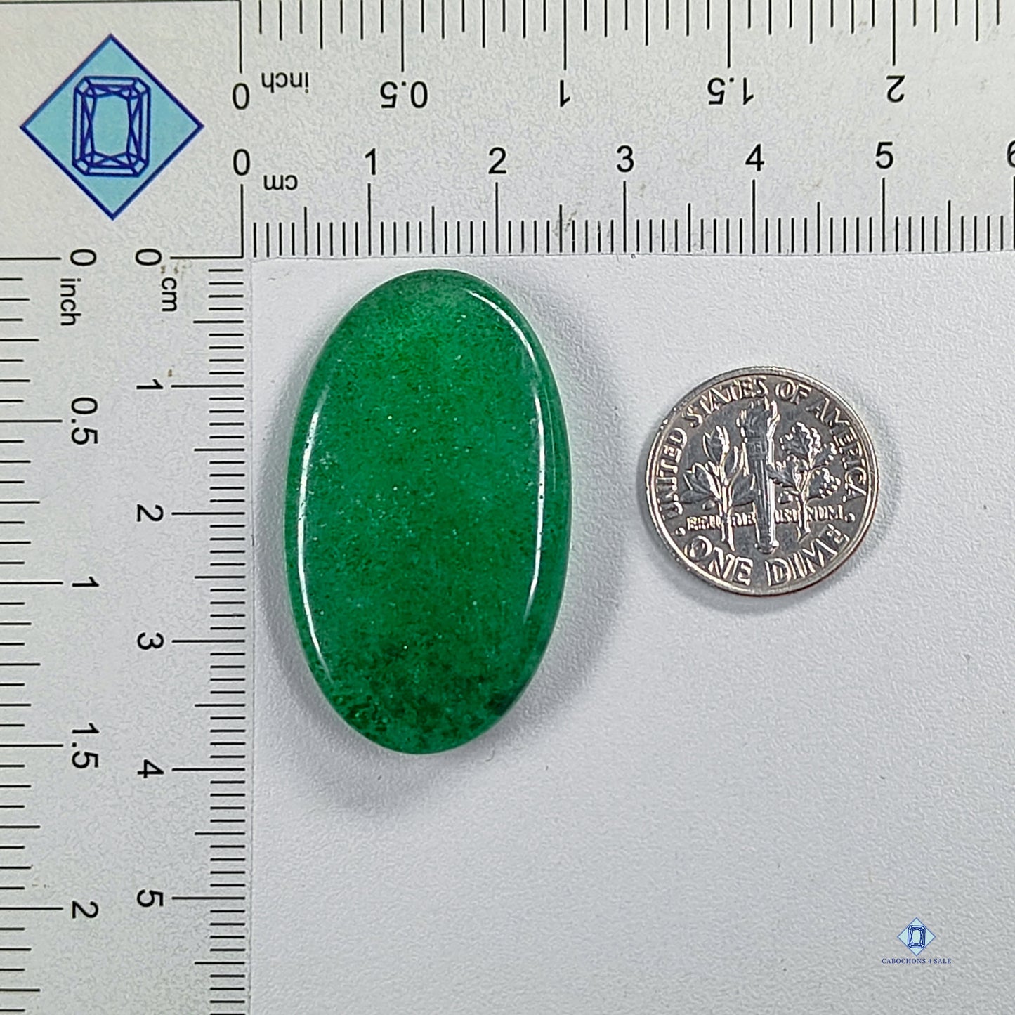 Green Strawberry Oval Cabochons