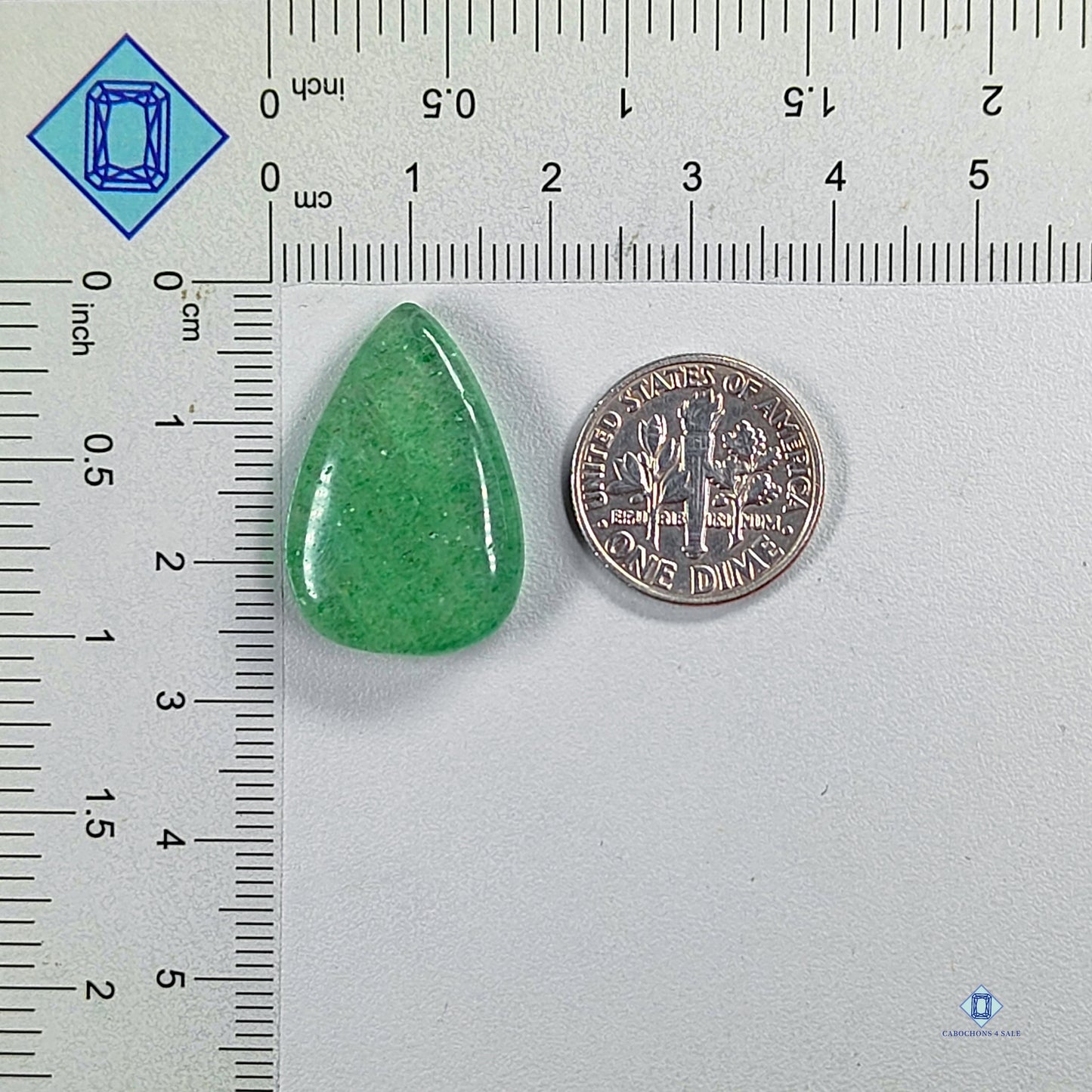 Green Strawberry Pear Cabochons