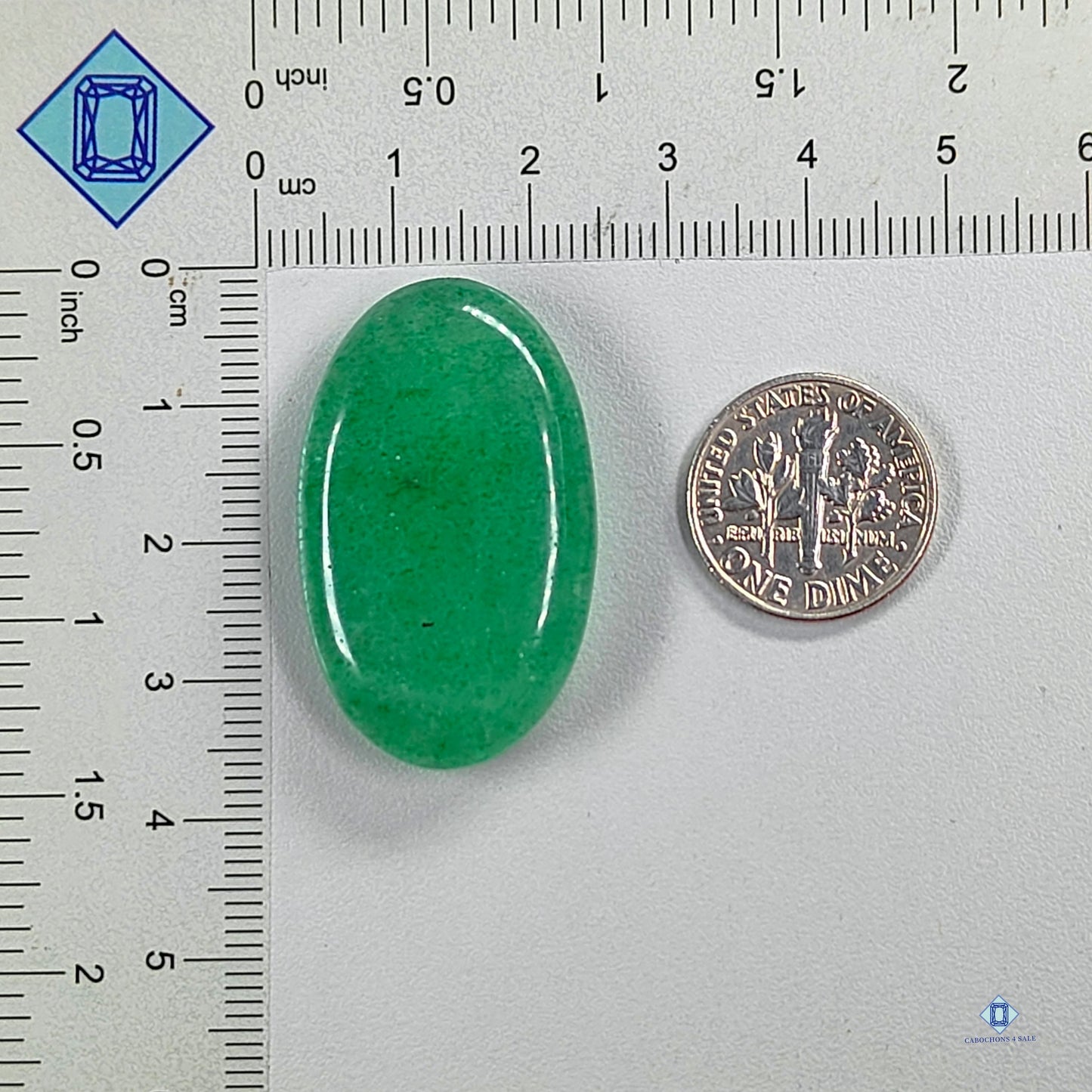 Green Strawberry Oval Cabochons