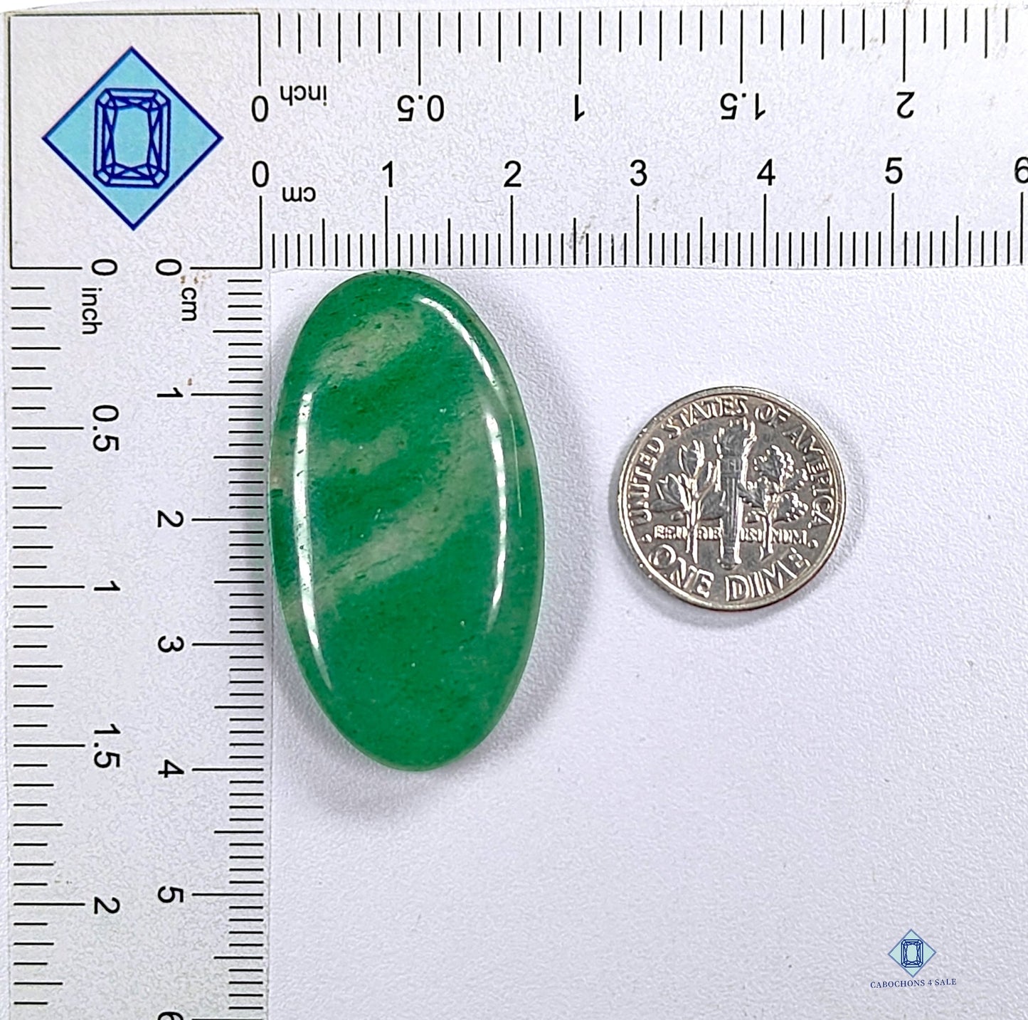 Green Strawberry Oval Cabochons