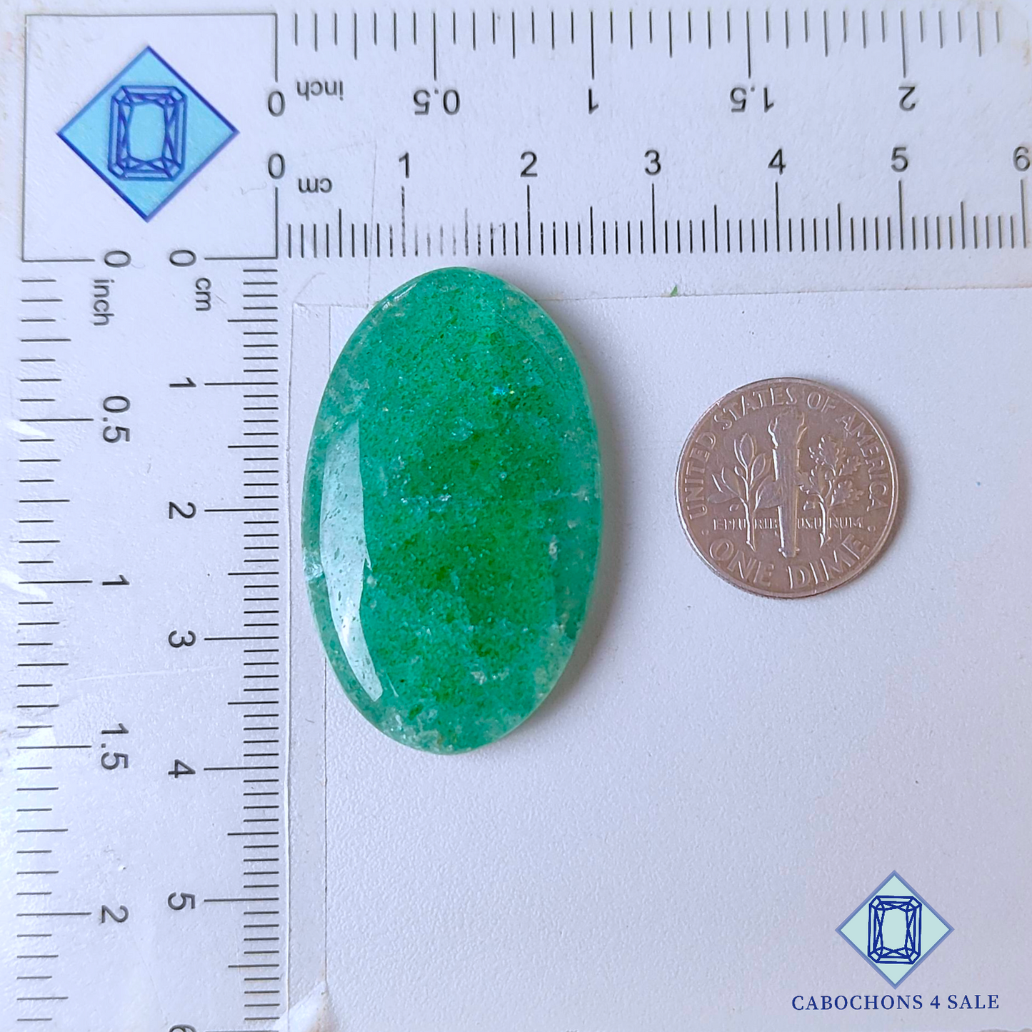 Green Strawberry Quartz Oval Cabochons 38*23*6mm