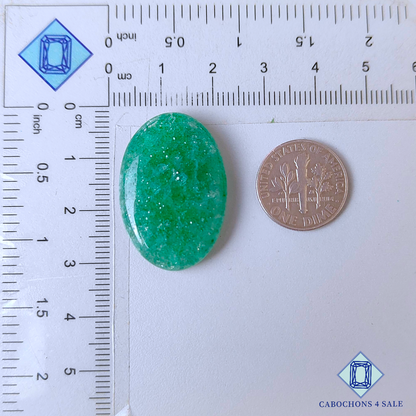 Green Strawberry Quartz Oval Cabochons 29*20*6mm