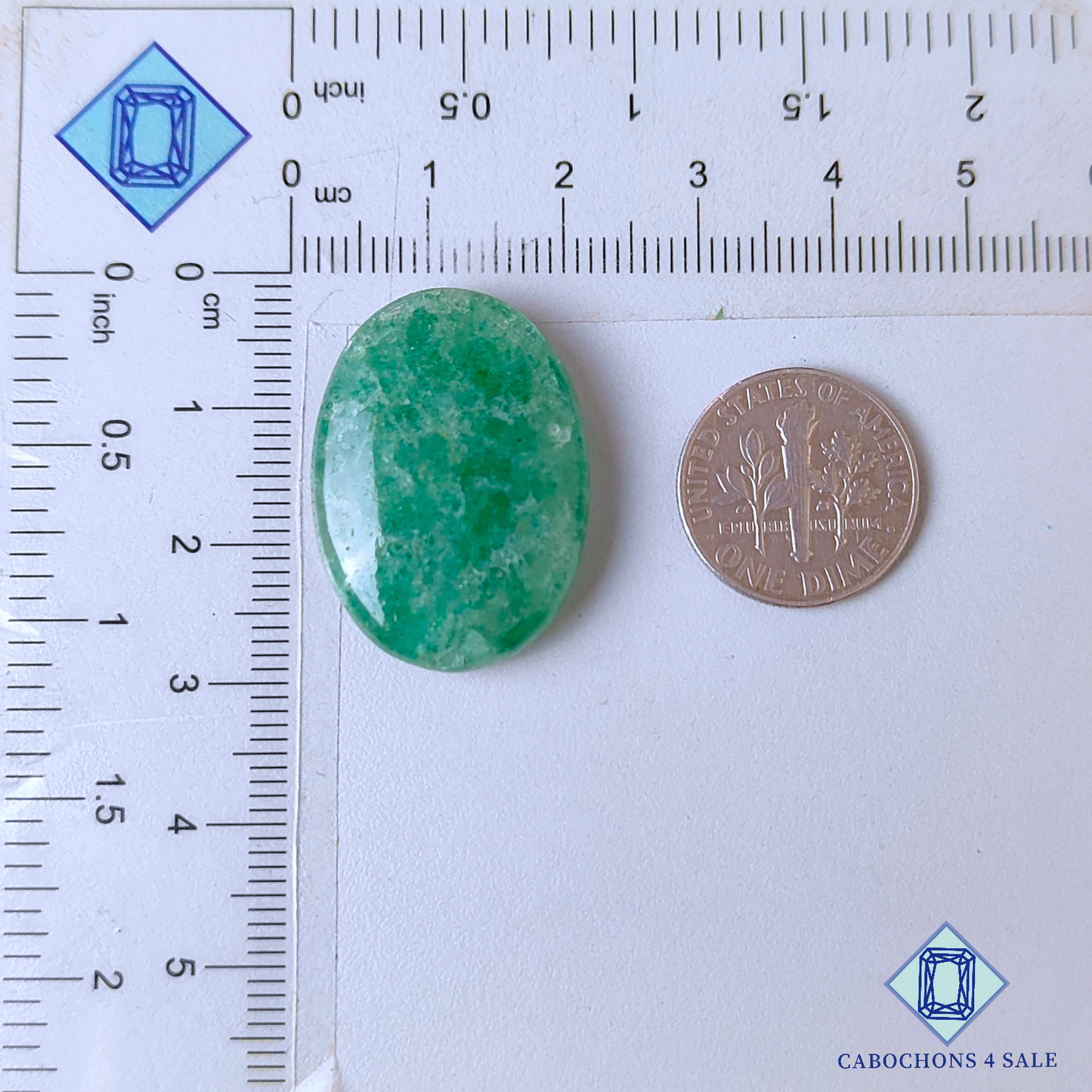 Green Strawberry Quartz Oval Cabochons 27*20*6mm