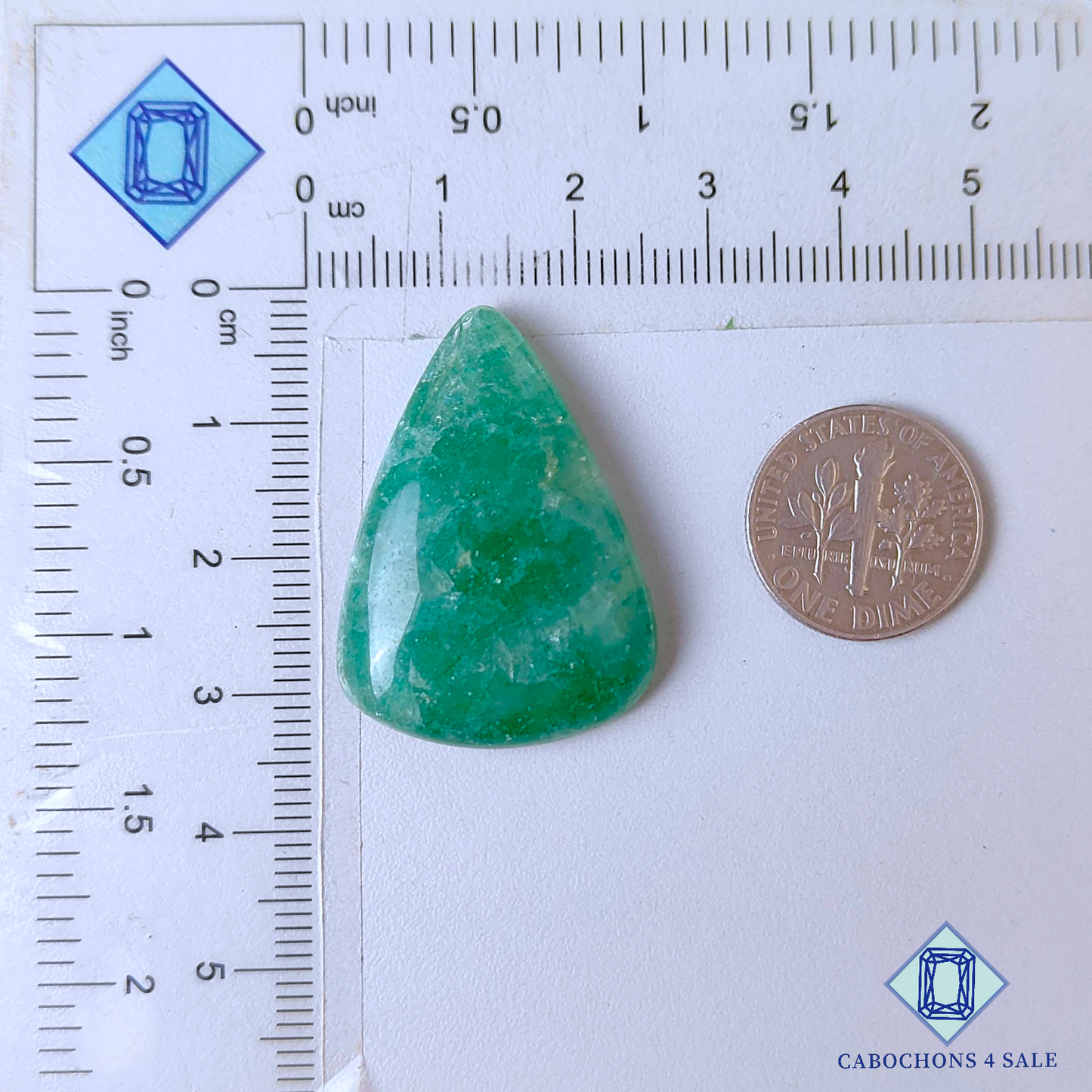 Green Strawberry Quartz Pear Cabochons 32*23*6mm