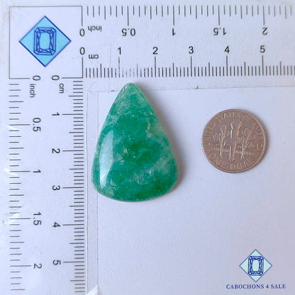 Green Strawberry Quartz Pear Cabochons 32*23*6mm