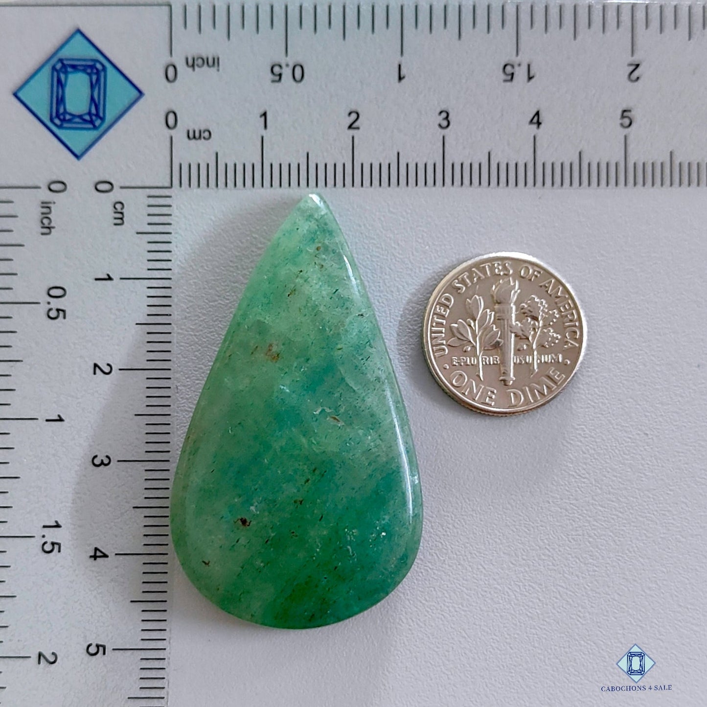 Green Strawberry Quartz Pear Cabochons